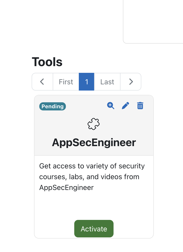 AppSecEngineer tool pending activation.